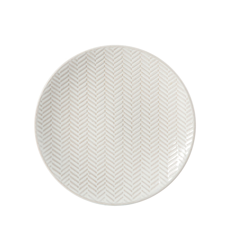 Gibson Elite Earlhart 12pc Dinnerware Set - 4 Assorted Designs - Cream - Reactive Glaze - Stoneware - Gift Box