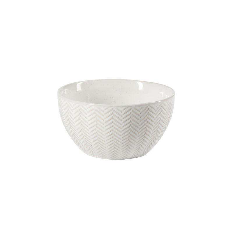 Gibson Elite Earlhart 12pc Dinnerware Set - 4 Assorted Designs - Cream - Reactive Glaze - Stoneware - Gift Box