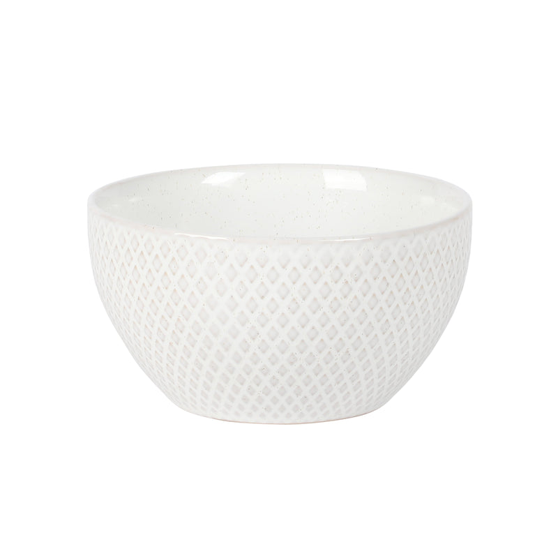 Gibson Elite Earlhart 2pc 6" Cereal Bowl Set - 2 Assorted Designs - Cream - Reactive Glaze - Stoneware - Color Sleeve