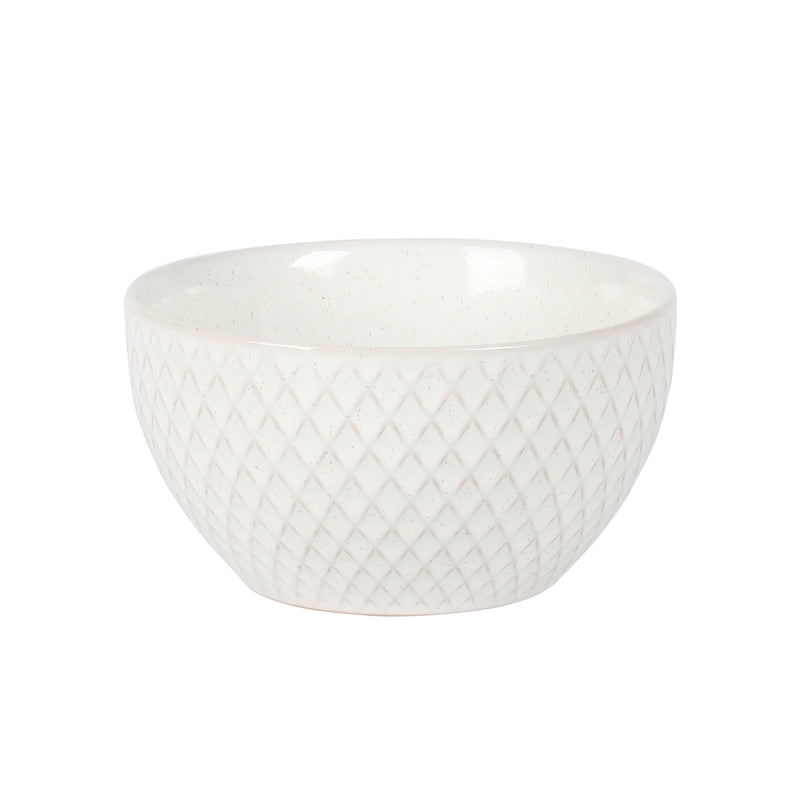 Gibson Elite Earlhart 2pc 6" Cereal Bowl Set - 2 Assorted Designs - Cream - Reactive Glaze - Stoneware - Color Sleeve