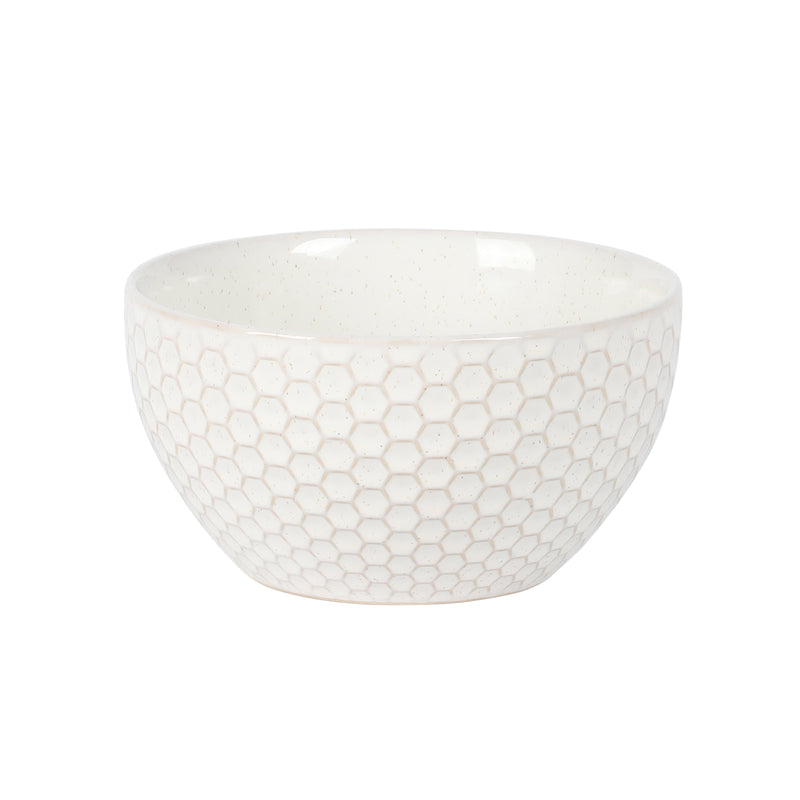 Gibson Elite Earlhart 2pc 6" Cereal Bowl Set - 2 Assorted Designs - Cream - Reactive Glaze - Stoneware - Color Sleeve