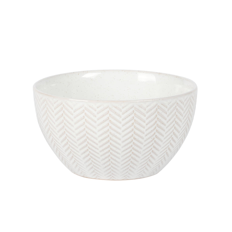 Gibson Elite Earlhart 2pc 6" Cereal Bowl Set - 2 Assorted Designs - Cream - Reactive Glaze - Stoneware - Color Sleeve