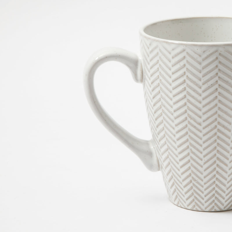 Gibson Elite Earlhart 16 oz Mug - 4 Assorted Designs - Cream - Reactive Glaze - Stoneware - Open Stock