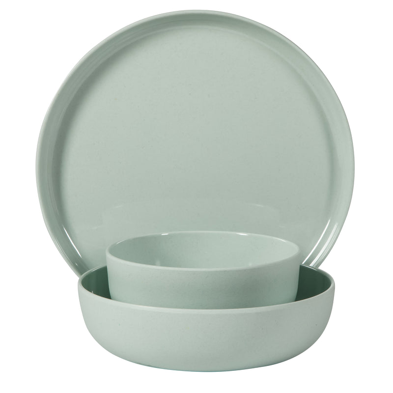 Gibson Home Candy Skies 12pc Wheatstraw Dinnerware Set - Solid Color - 2800G - Gift Box