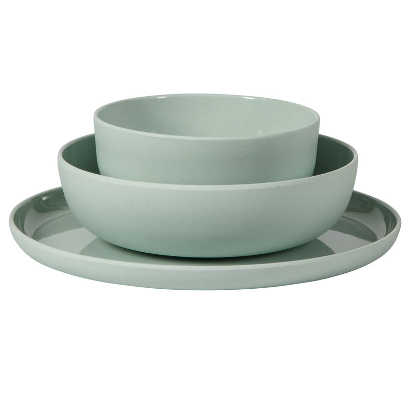 Gibson Home Candy Skies 12pc Wheatstraw Dinnerware Set - Solid Color - 2800G - Gift Box