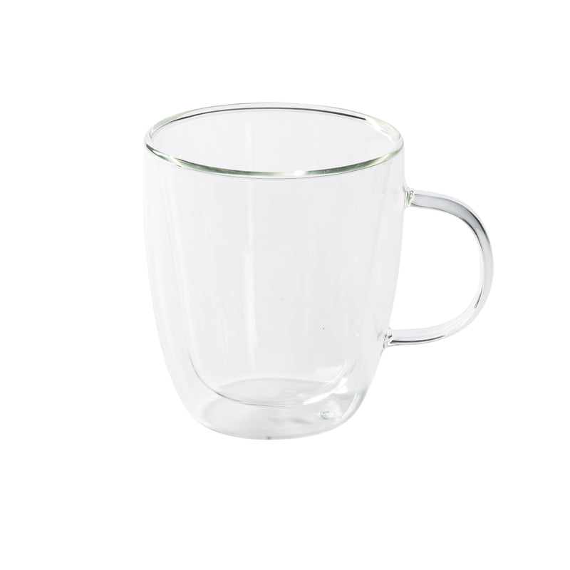 Mr. Coffee Retro Macchiato - 2pc 16 oz Double Wall Borosilicate Glass Mug Set - Clear - Handmade - Gift Box