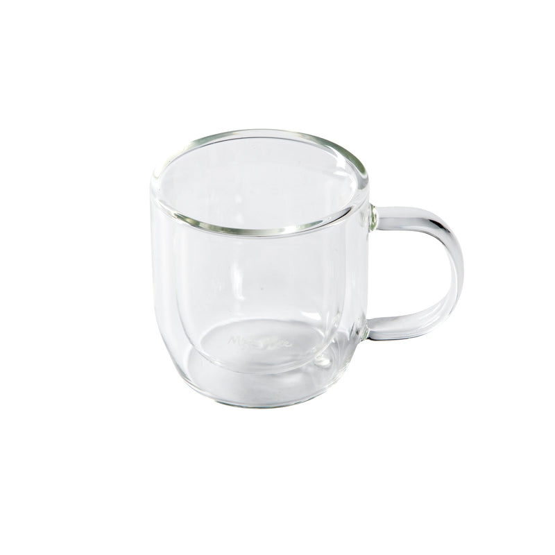 Mr. Coffee Salon Espresso - 2pc 3 oz Double Wall Borosilicate Glass Mug Set - Clear - Handmade - Gift Box