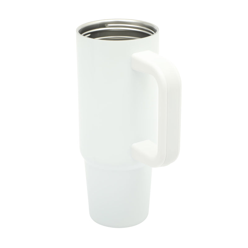 Gibson Home Marina 29 oz Double Wall Stainless Steel Tumbler w/ Handle and Straw - Open Stock w/ Color Sleeve