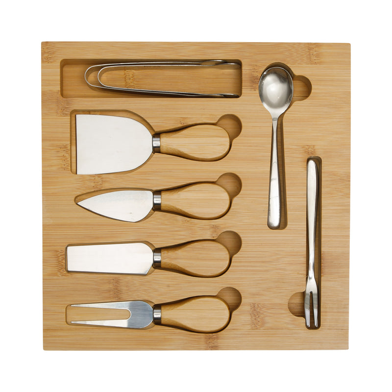 Gibson Home Rustic Insiprations 18pc Bamboo Charcuterie Board Kit w/ Fruit Tray - Gift Box w/ Remailer