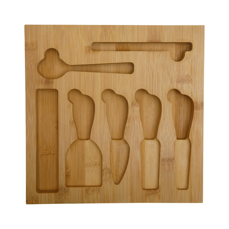 Gibson Home Rustic Insiprations 18pc Bamboo Charcuterie Board Kit w/ Fruit Tray - Gift Box w/ Remailer