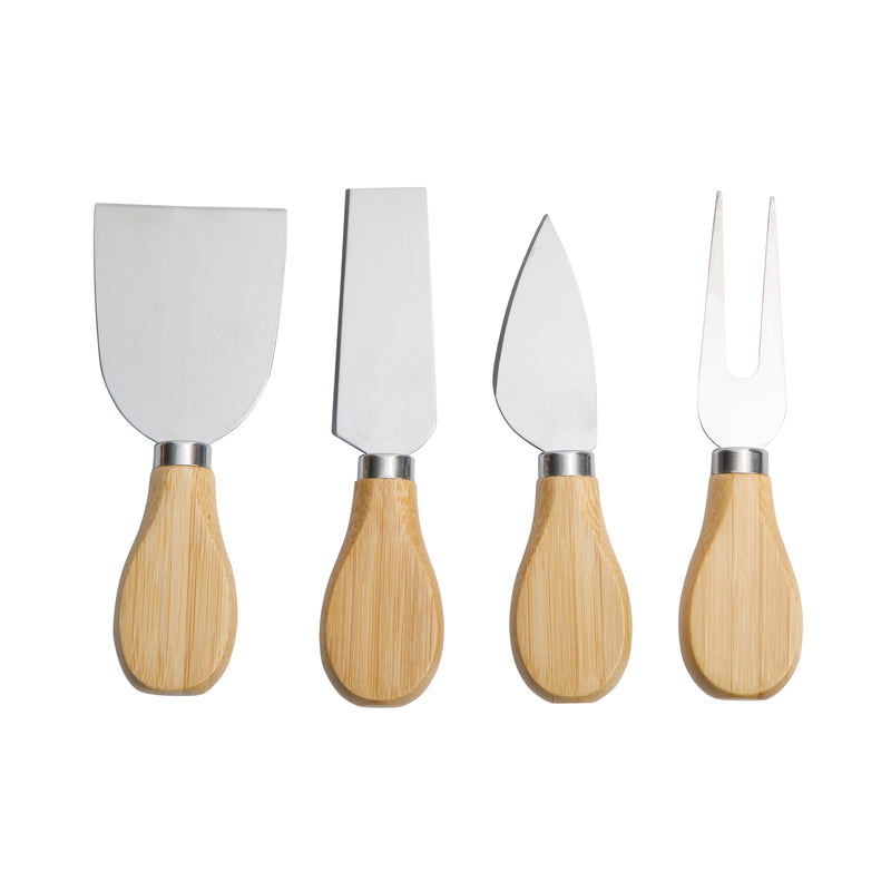 Gibson Home Rustic Insiprations 18pc Bamboo Charcuterie Board Kit w/ Fruit Tray - Gift Box w/ Remailer