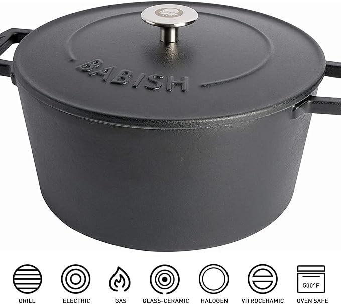 Babish 6qt Hard Anodized Aluminum Non-Stick Dutch Oven w/ Lid - Open Stock w/ Color Sleeve