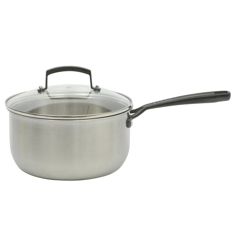 Babish 3.5qt Stainless Steel Sauce Pan w/ Lid - Open Stock w/ Color Sleeve