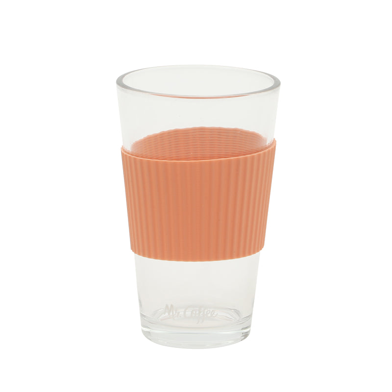 Mr. Coffee Sip Savvy - 4 pc 15oz Glass Tumbler w/ Lid & Straw - Factory Remailer