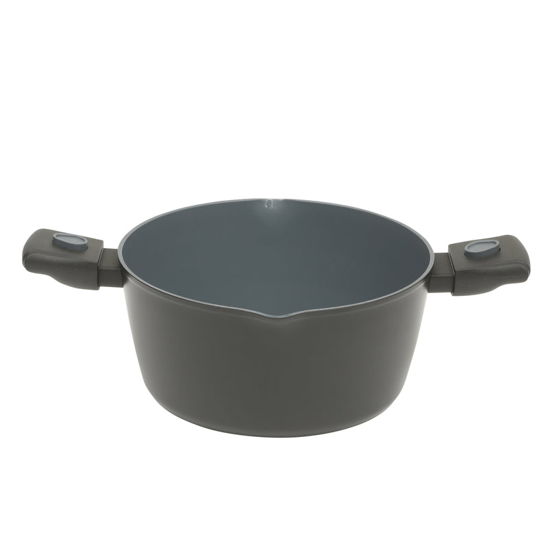 Oster Smarthandle Advance 13pc Forged Aluminum Cookware Combo Set - Ceramic Non-Stick Interior - Induction Base - Detachable Bakelite Handle - Gift Box