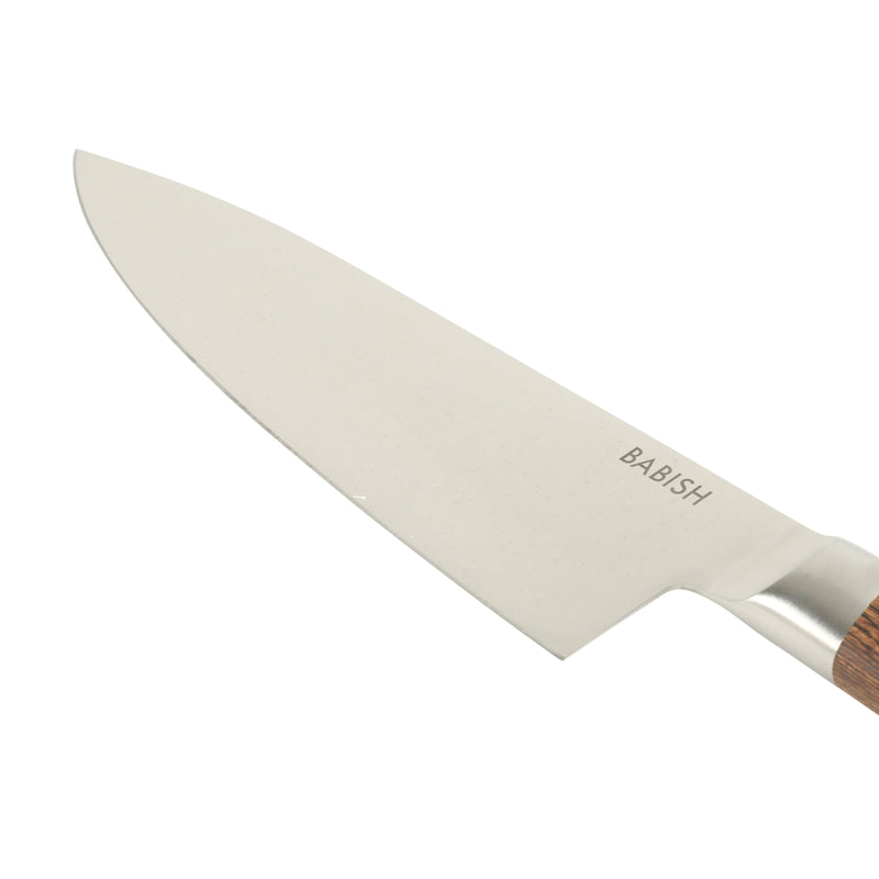 Babish 8" German Steel Chef Knife w/ Paka Wood Handle - Gift Box w/ Remailer