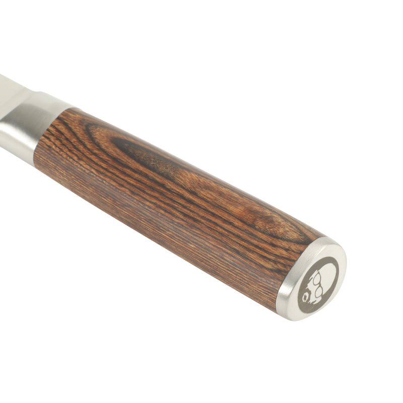 Babish 8" German Steel Chef Knife w/ Paka Wood Handle - Gift Box w/ Remailer