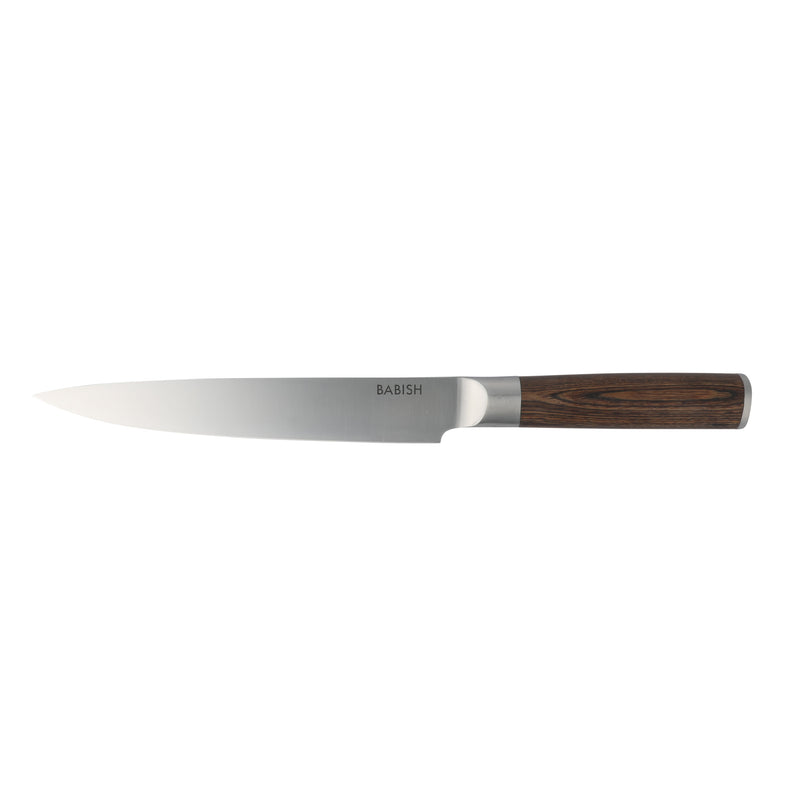 Babish 8" German Steel Carving Knife w/ Paka Wood Handle - Gift Box w/ Remailer
