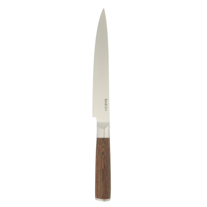 Babish 8" German Steel Carving Knife w/ Paka Wood Handle - Gift Box w/ Remailer