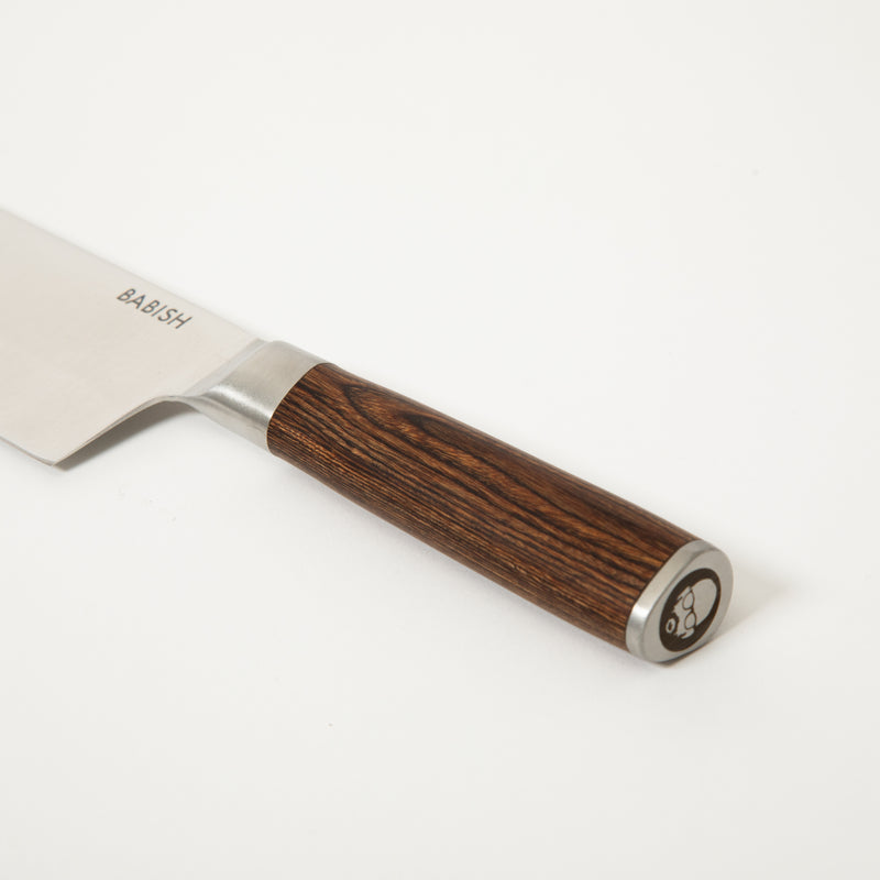 Babish 7.5" German Steel Clef Knife w/ Paka Wood Handle - Gift Box w/ Remailer