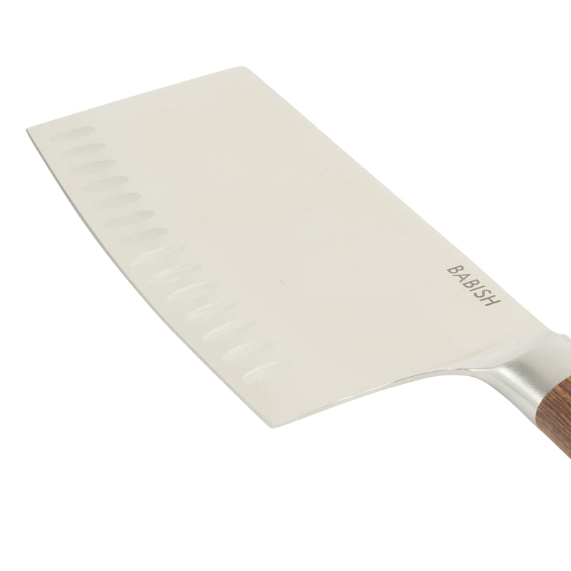 Babish 6.5" German Steel Cleaver w/ Paka Wood Handle - Gift Box w/ Remailer