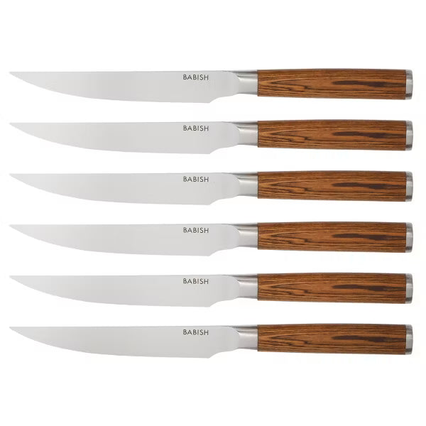 Babish 15pc Stainless Steel Cutlery Set w/ Wood Block - German Steel Blade - GBX w/ Remailer