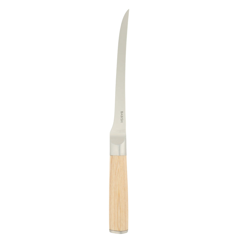 Babish 7" German Steel Boning Knife w/ Paka Wood Handle - Gift Box w/ Remailer