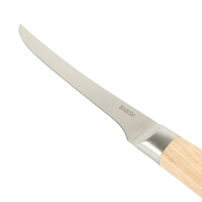Babish 7" German Steel Boning Knife w/ Paka Wood Handle - Gift Box w/ Remailer