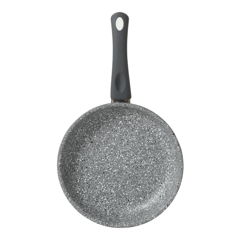 Gibson Home Clipperton 2pc Carbon Steel 11" & 9.5" Frying Pan - Grey Speckle Interior - Matte Charcoal Exterior - Soft Touch Handle - Open Stock Color w/ Label