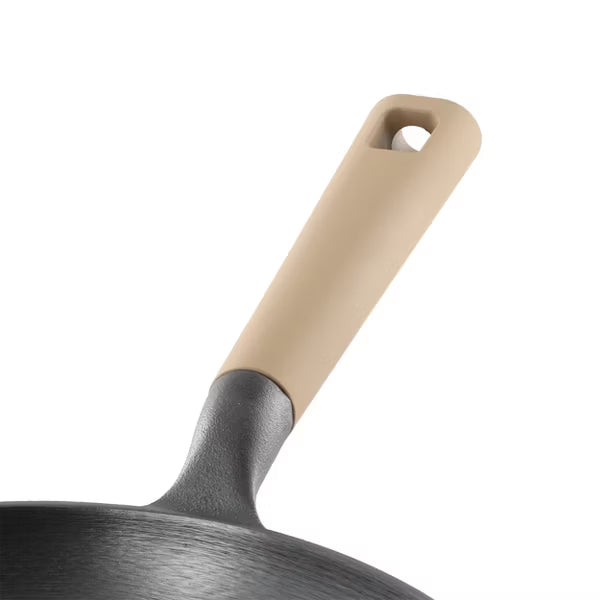 Gibson Home Eaglestone 11" Light Cast Iron Skillet - Circular Rough Polish Int - No Rivets Bakelite Handle - Color Sleeve