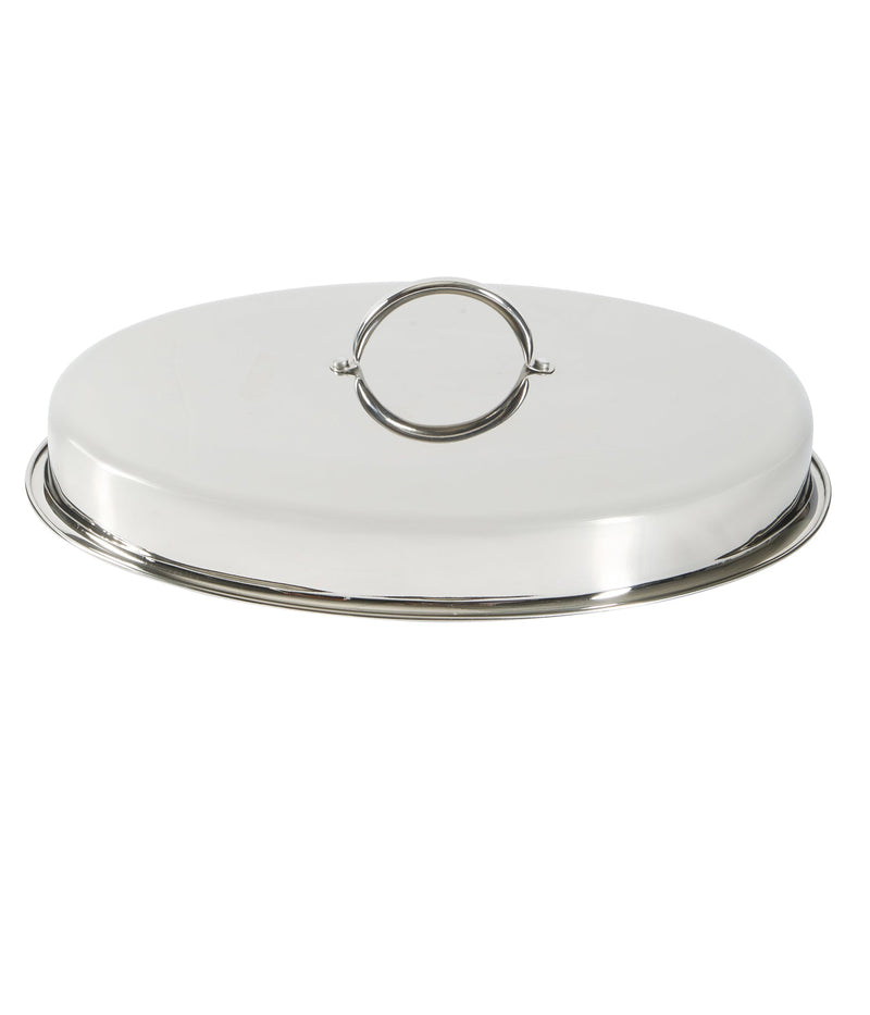Gibson Home Johnstown 18" Stainless Steel Roaster w/ Domed Lid - Oval - Color Label w/ Shrink Wrap