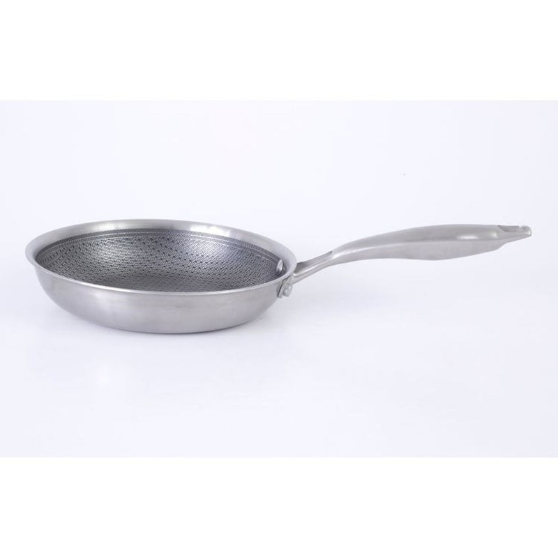 Gibson Home Elsenborn 8" Stainless Steel Frying Pan - Embossed Non-Stick Interior - Color Sleeve