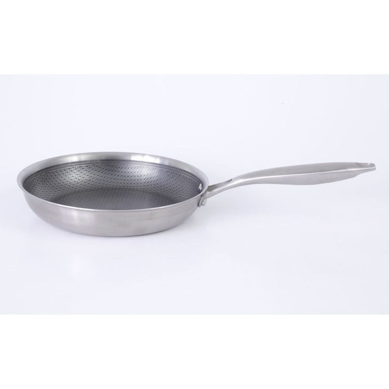 Gibson Home Elsenborn 9.5" Stainless Steel Frying Pan - Embossed Non-Stick Interior - Color Sleeve
