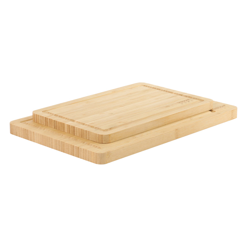 Gibson Home Forestview 2pc 15" x 12" Bamboo Cutting Board Set - Rectangle- Oil Finished - Color Sleeve