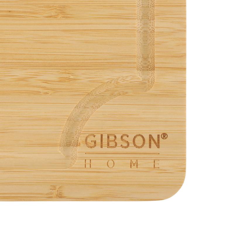 Gibson Home Forestview 2pc 15" x 12" Bamboo Cutting Board Set - Rectangle- Oil Finished - Color Sleeve