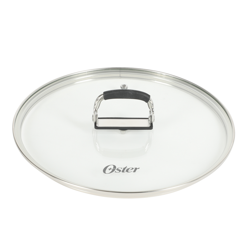 Oster Platinum Silverbolt 6pc 5-Ply Stackable Dutch Oven Set - Straight Shape - Foldable Wire Handle - Gift Box w/ Remailer