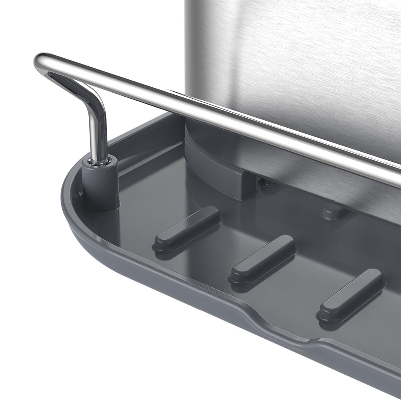 Kenmore Kirkwall Metal Panel Sink Organizer w/ Towel Hanging Rail & PP Tray - Silk Logo Print - Gift Box w/ Remailer