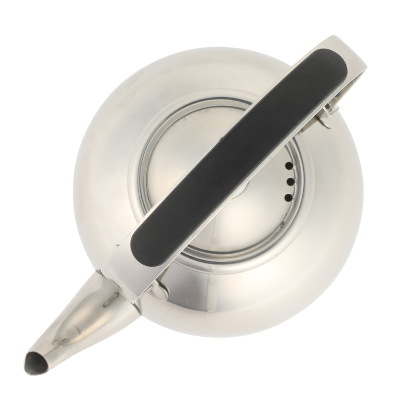 Mr. Coffee Mossvale1.1 qt Stainless Steel Tea Kettle w/ Strainer - Belly Shape - Mirror Polished - Stainless Steel / Silicone Handle - Hang Tag