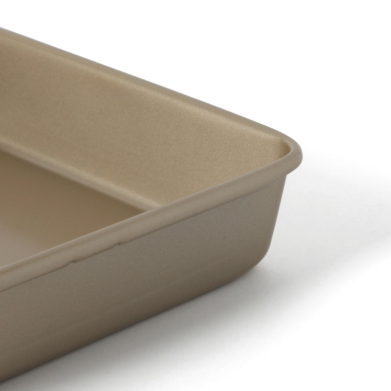 Martha Stewart Gallen 9" Carbon Steel Cake Pan - Champagne - Square - Open Stock Color Label