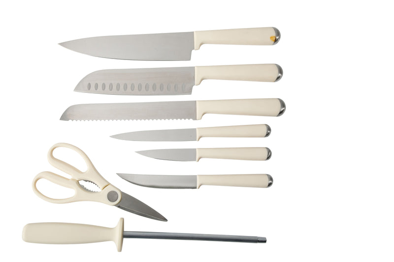 Martha Stewart Everyday Belleridge 14pc Cutlery Set w/ Ashwood Block - Stainless Steel - ABS Handle - GBX