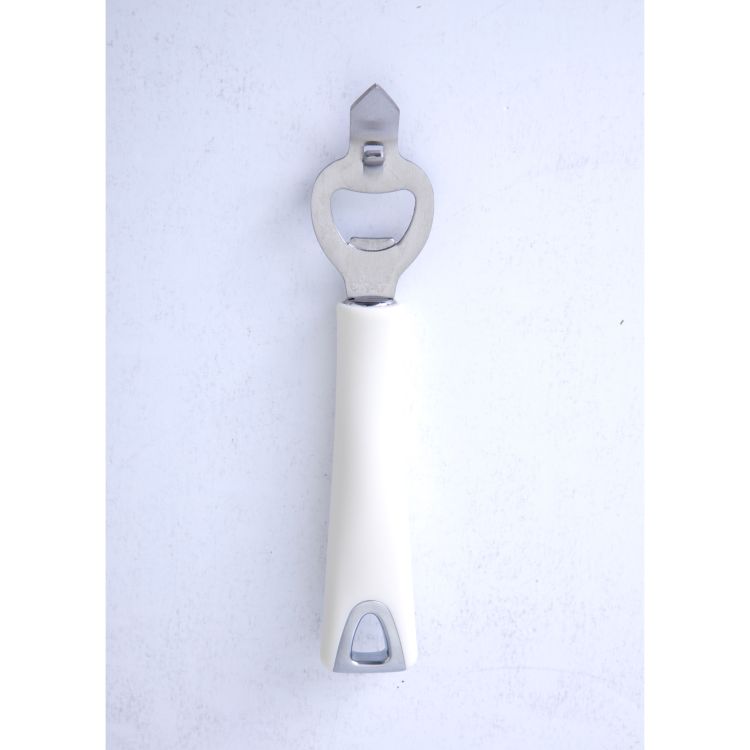 Martha Stewart Everyday Drexler Bottle Opener - Linen - TPR Handle - Stainless Steel - O/S w/ Tie Card
