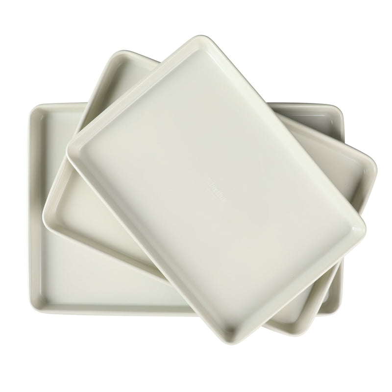 Martha Stewart Gallen 3pc 13", 15" & 17" Carbon Steel Cookie Sheet Set - Color Label w/ Remailer