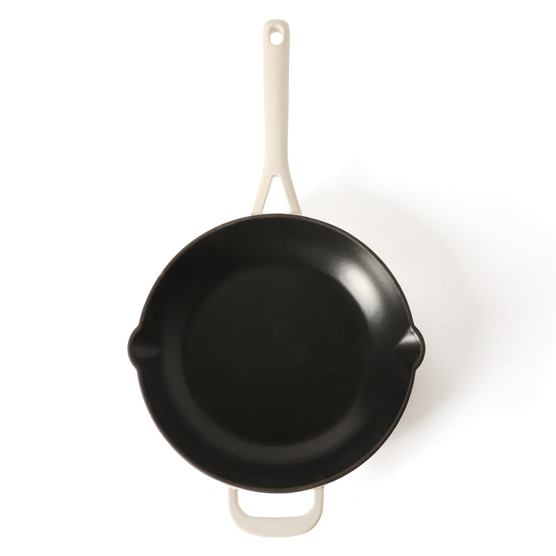 Martha Stewart Gatwick 12" Enameled Cast Iron Skillet - Gray Interior - Round - Color Sleeve w/ RM