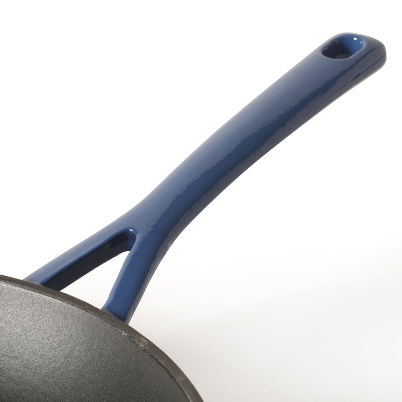 Martha Stewart Gatwick 12" Enameled Cast Iron Skillet - Gray Interior - Round - Color Sleeve w/ RM