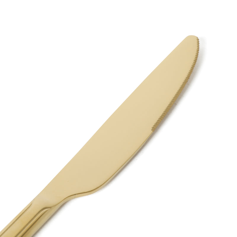 Martha Stewart Torino 20pc Stainless Steel Flatware Set - Mirror Polished - Gold PVD Handle - Gift Box w/ Remailer