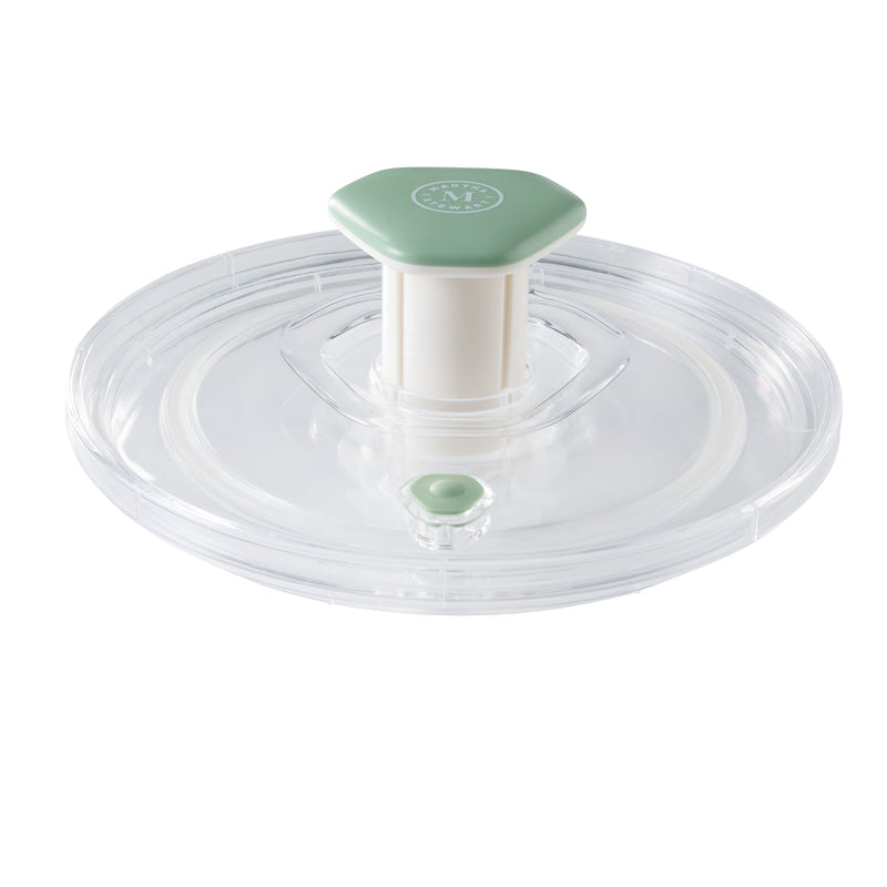 Martha Stewart Gulfwind 6 L / 6.3 qt Salad Spinner - White Color Basket - Blue Round Knob - PS/PP/ABS/TRP - GBX w/ RM