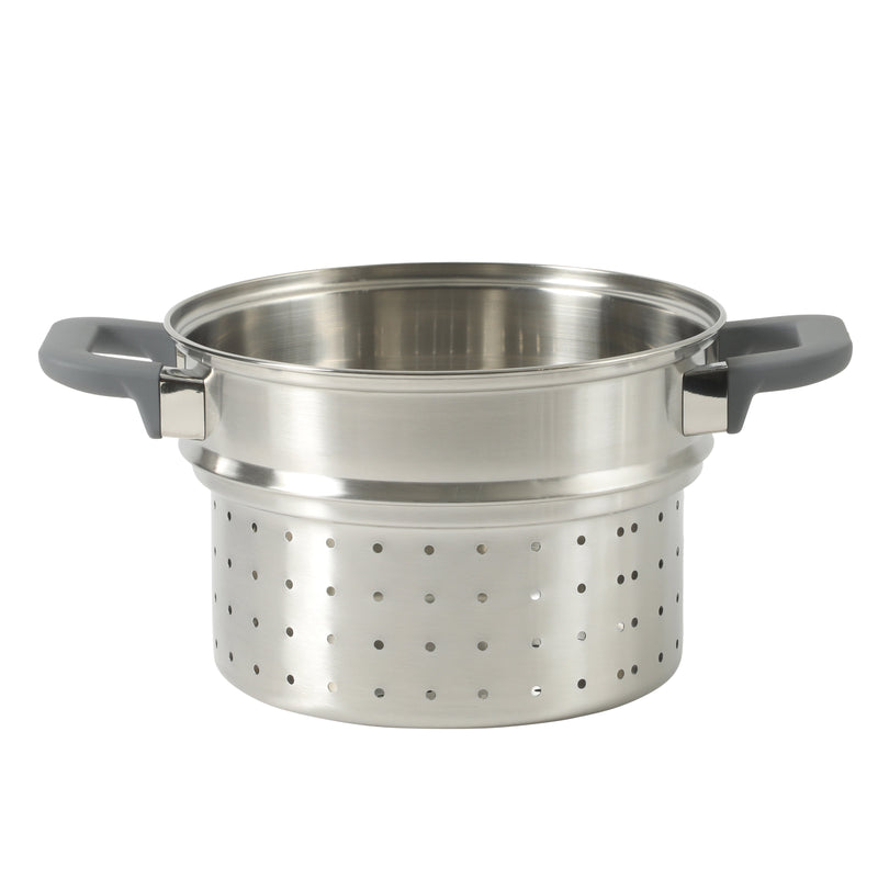 Oster Beauford 5qt Stainless Steel Stock Pot w/ Steamer & Deep Pasta Insert - Soft Touch Handle - Gift Box