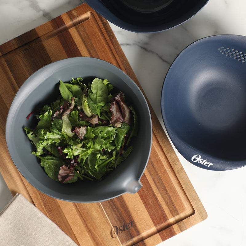 Oster Bluemarine  - 3pc PP Colander & Bowl Set - Color Sleeve