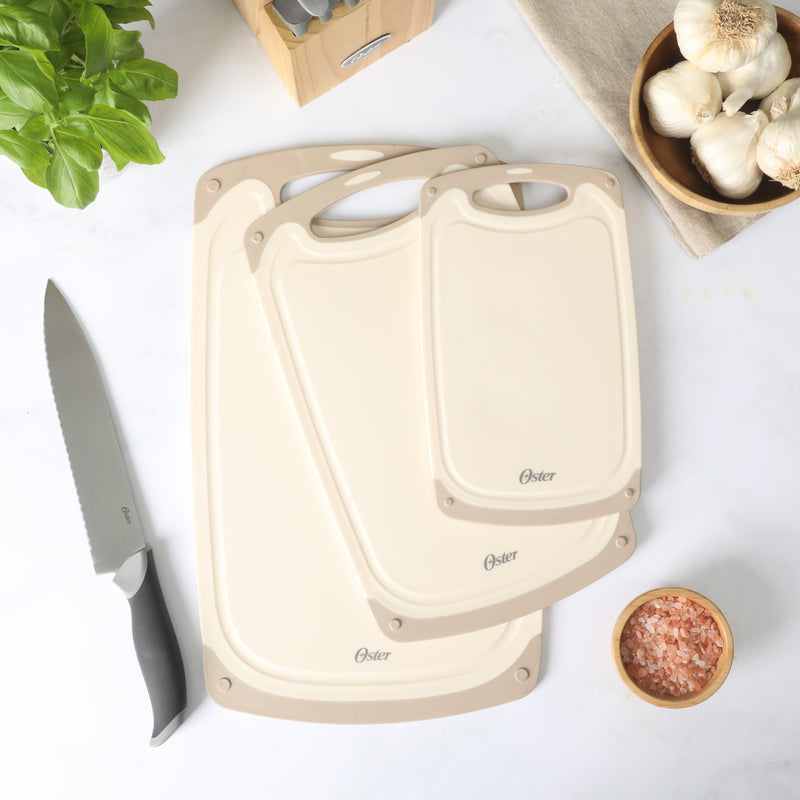 Oster Bexhill 3pc PP Cutting Board Set - Color Sleeve