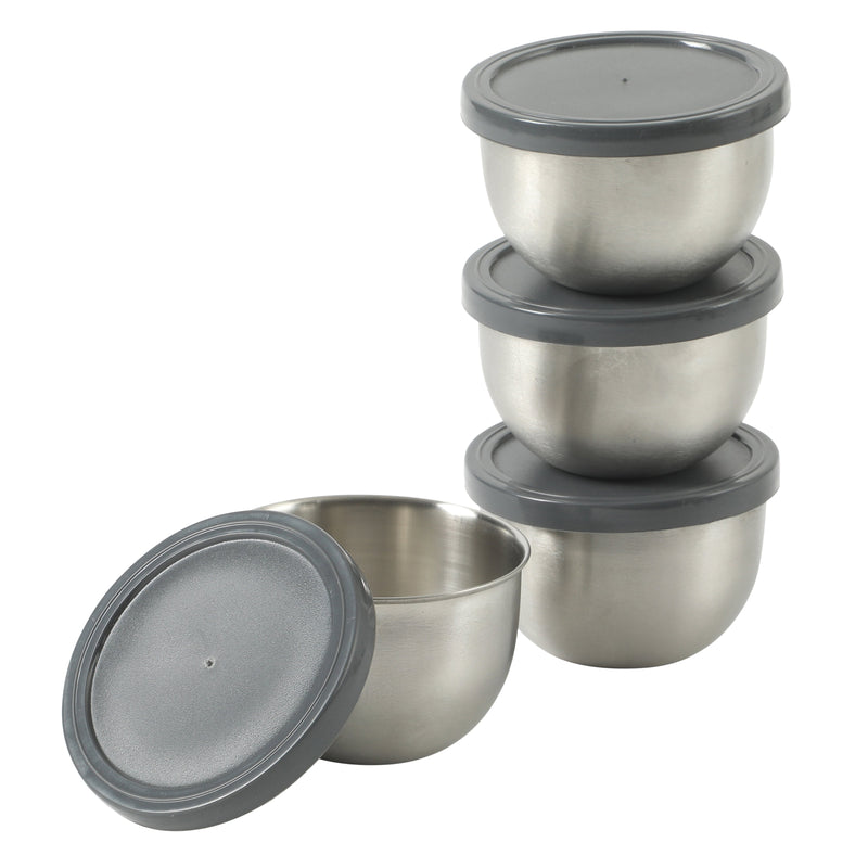 Oster Platinum Kempsville 4pc Stainless Steel Mini Bowls w/ Color Lid - Gift Box (Open Window)